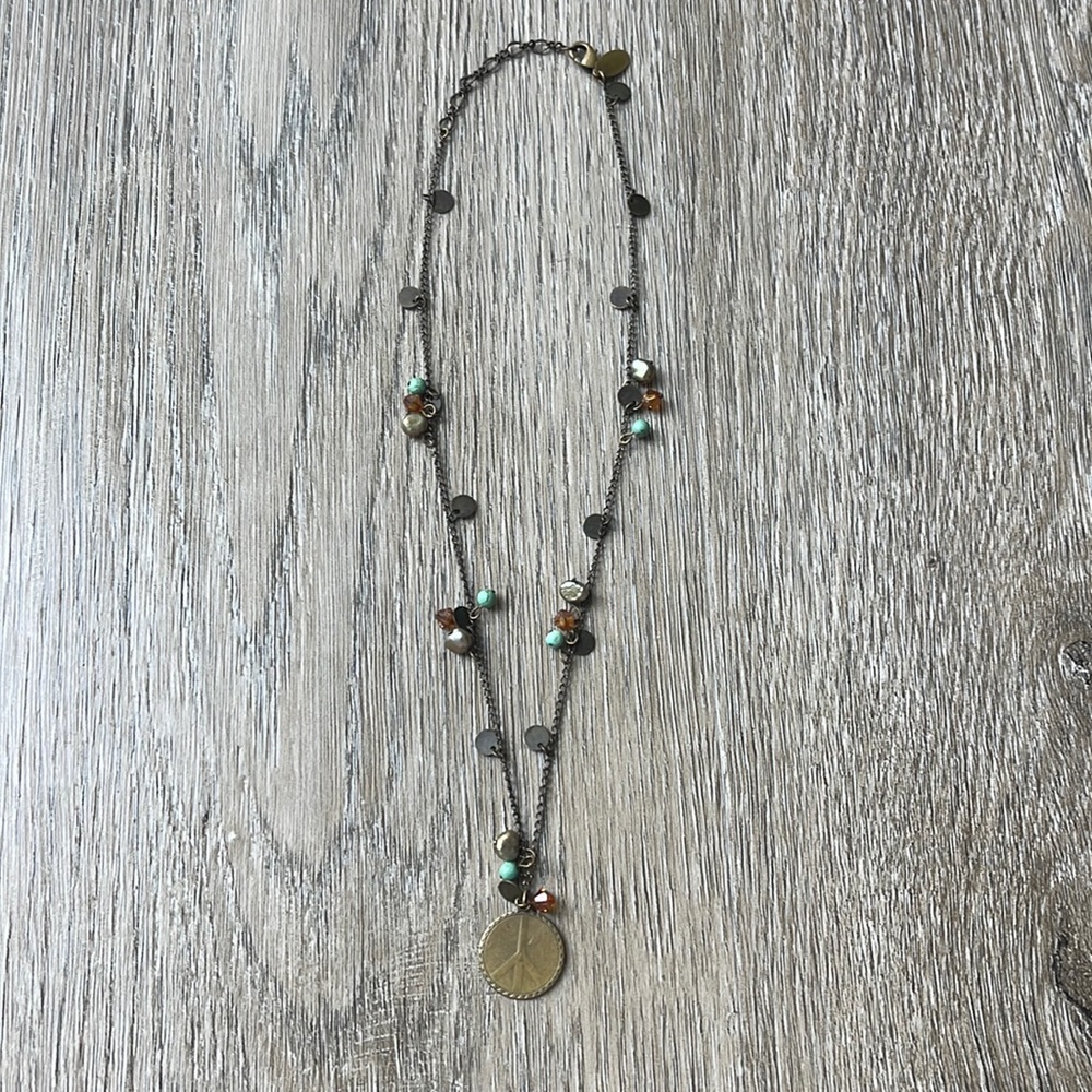 Liz Paiacios 18” Peace sign necklace
